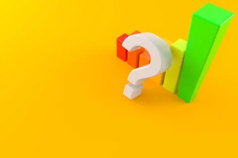 Question mark with chart Stockillustratie