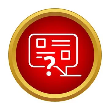 Question mark chat bubble icon for online help Stock Illustration