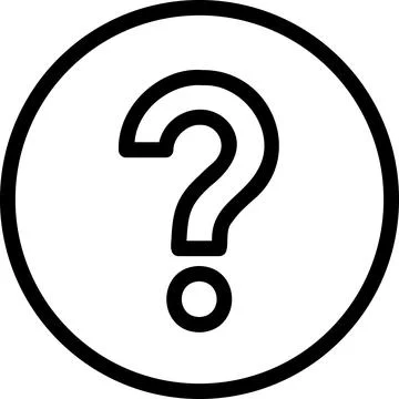 Question mark in circle for help support Illustrazione stock