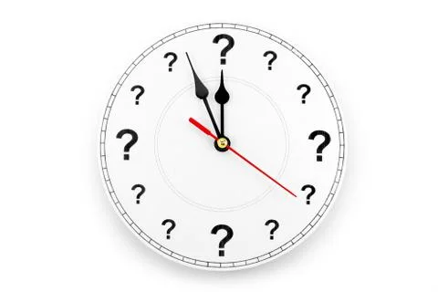 Question mark clock 스톡 사진