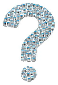 Question Mark Collage of Calculator Icons 스톡 일러스트