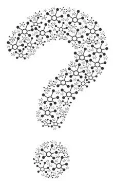 Question Mark Collage of Connection Links Icons 스톡 일러스트