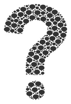 Question Mark Collage of Hint Icons Illustrazione stock