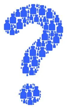 Question Mark Collage of Liquid Bottle Icons Stock Illustration