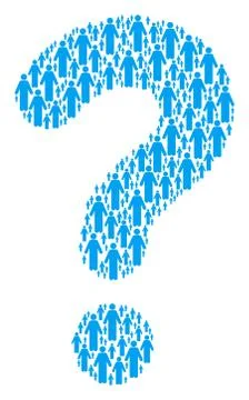 Question Mark Collage of Man Person Icons Stock Illustration