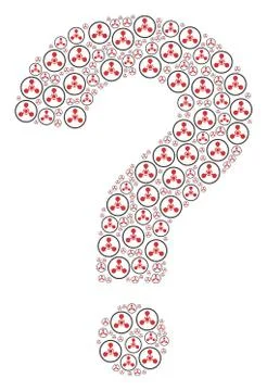 Question Mark Collage of WMD Nerve Agent Chemical Warfare Icons Stock Illustration