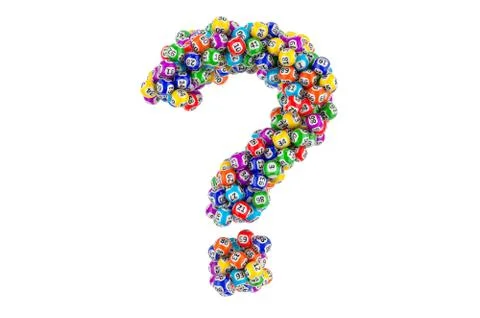 Question mark from colored lottery balls. 3D rendering Stock Illustration