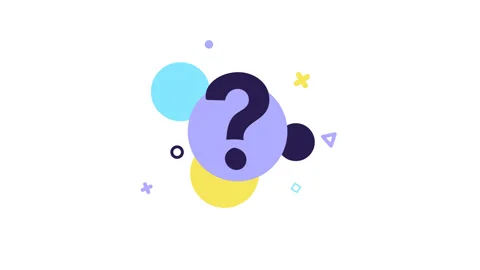 Question mark in colorful bubble animation. Ask button, FAQ sign, help banner Video stock 188484920