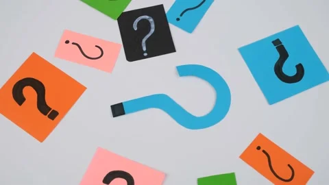 Question mark colorful Stock Footage 237739595