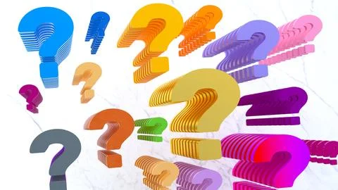 Question mark colors nv.0045 Illustrazione stock