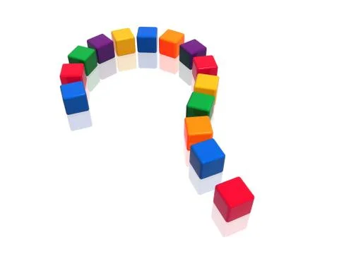 Question-mark in colour Stock Illustration