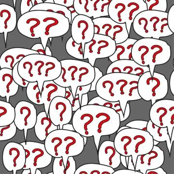 Question Mark Comic Speech Bubbles Seamless Pattern 스톡 일러스트