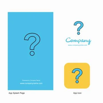 Question mark  Company Logo App Icon and Splash Page Design. Creative Busines Stock Illustration