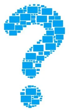 Question Mark Composition of Filled Rectangle Icons Stock Illustration