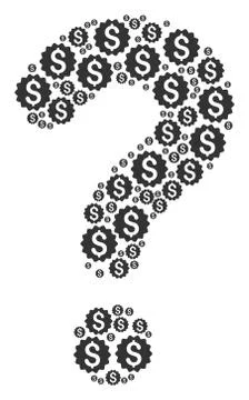 Question Mark Composition of Financial Reward Seal Icons イラスト素材