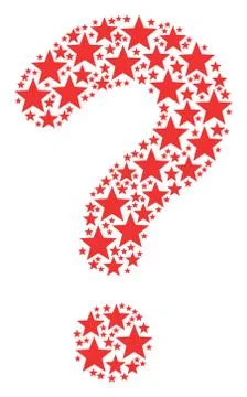 Question Mark Composition of Fireworks Star Icons Stock Illustration