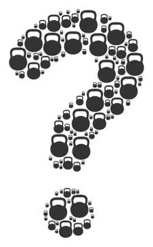 Question Mark Composition of Weight Icons Illustrazione stock