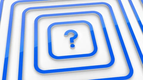 Question Mark Concept 3D Animation Blue &amp; White Stock Footage 278619739