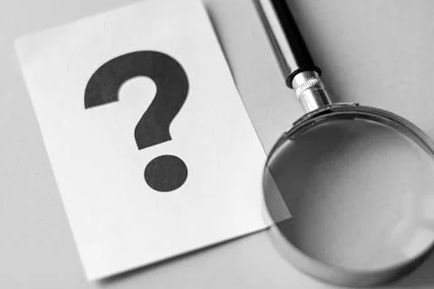 Question mark in concept with copy space Stock-Fotos