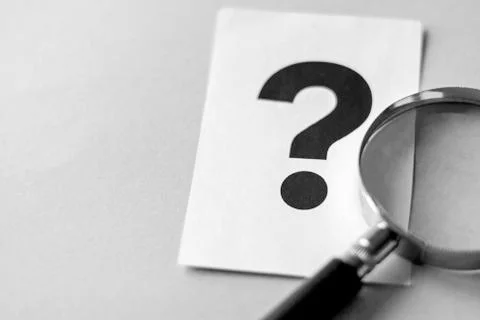 Question mark in concept with copy space Stock Photos