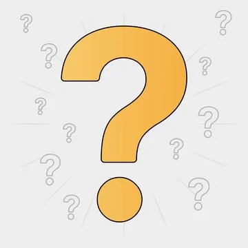 Question Mark Concept with Multiple Symbols Stock Illustration