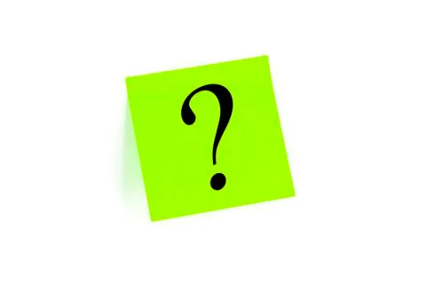 Question mark concept on a note Stock Illustration