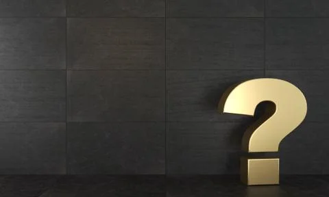 Question Mark Concrete Wall Background Stock Illustration