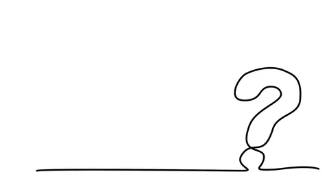 Question mark Continuous Line Self  Drawing Animation Stock Footage 102148241