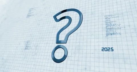 Question mark contour 3d symbol on project scheme Stock Footage 328176158