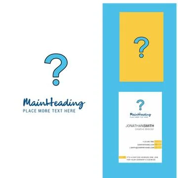 Question mark  Creative Logo and business card. vertical Design Vector Stock Illustration