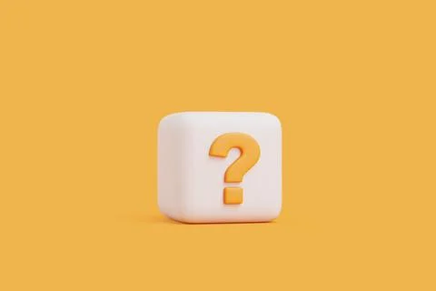 Question Mark Cube Help and Support Concept Stock Illustration