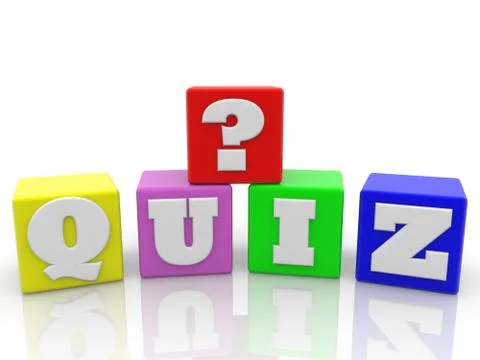 Question mark on cubes with quiz concept Stock Illustration