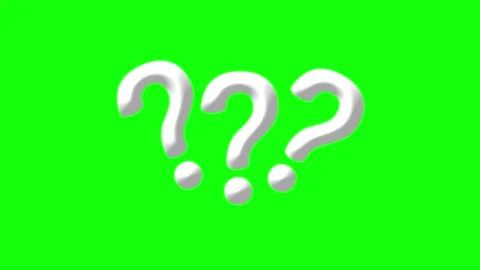 Question mark, curious asking confused icon symbol greenscreen animation Stock Footage 246951520