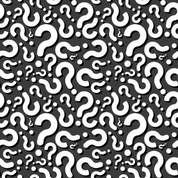 Question Mark Dark Shadow Seamless Pattern Stock Illustration