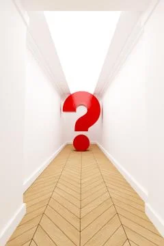 Question mark at dead end Иллюстрация