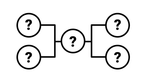 Question Mark Decision Tree Flowchart Diagram Icon Stock Footage 346804246