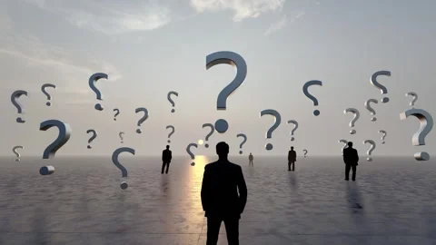 Question mark Direction selection and future goals. Stock Footage 336374716