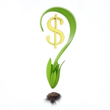 Question mark with dollar Stock Illustration