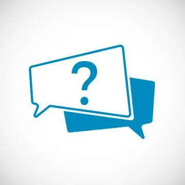 Question Mark Doodle. Question Mark as Speech Bubble Web Icon. Element of web Stock Illustration