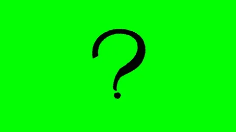 Question mark drawing animation on green screen background. 4K Video stock 343265538