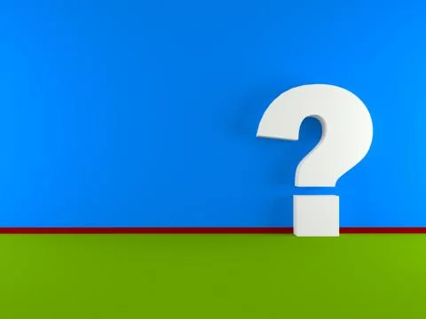 Question mark in a empty room 스톡 일러스트