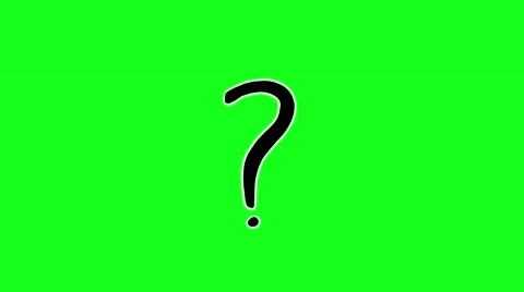 Question mark to exclamation Black on green Stock Footage 58304649