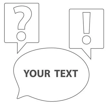 Question mark, exclamation mark, message icon Stock Illustration