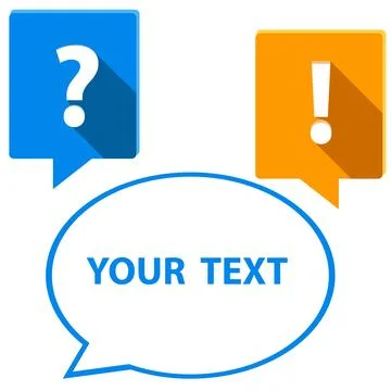 Question mark, exclamation mark, message icon Stock Illustration