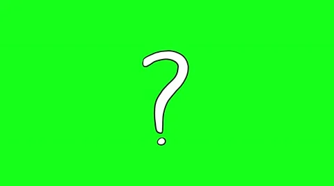 Question mark to exclamation White on green Stock Footage 58304650