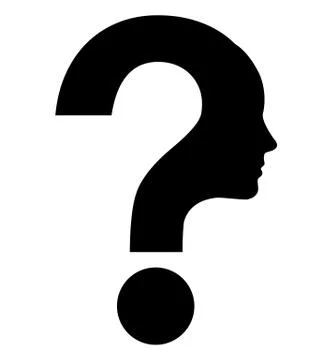 Question mark face Stock Illustration
