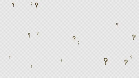 Question Mark Falling on Alpha Channel. Stock Footage 297949574