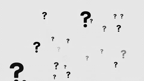 Question Mark Falling on Alpha Channel Background. Stock Footage 301643160