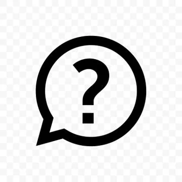 Question mark FAQ dialog chat bubble vector circle icon Illustrazione stock