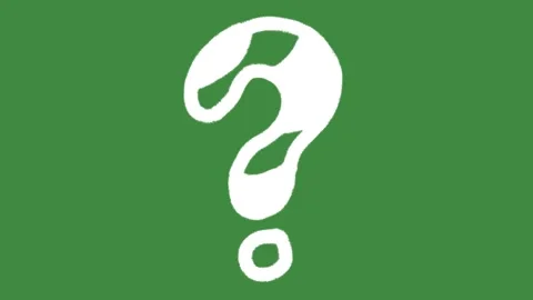 Question mark FAQ help information hand-drawn cartoon graphic with chalk outline Stock Footage 340637092